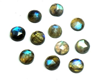 Labradorite Faceted cut Gorgeous Full Flashy Amazing Fire Good Quality 10 piece lot Shape Round Size 10x10 to 11x11 mm