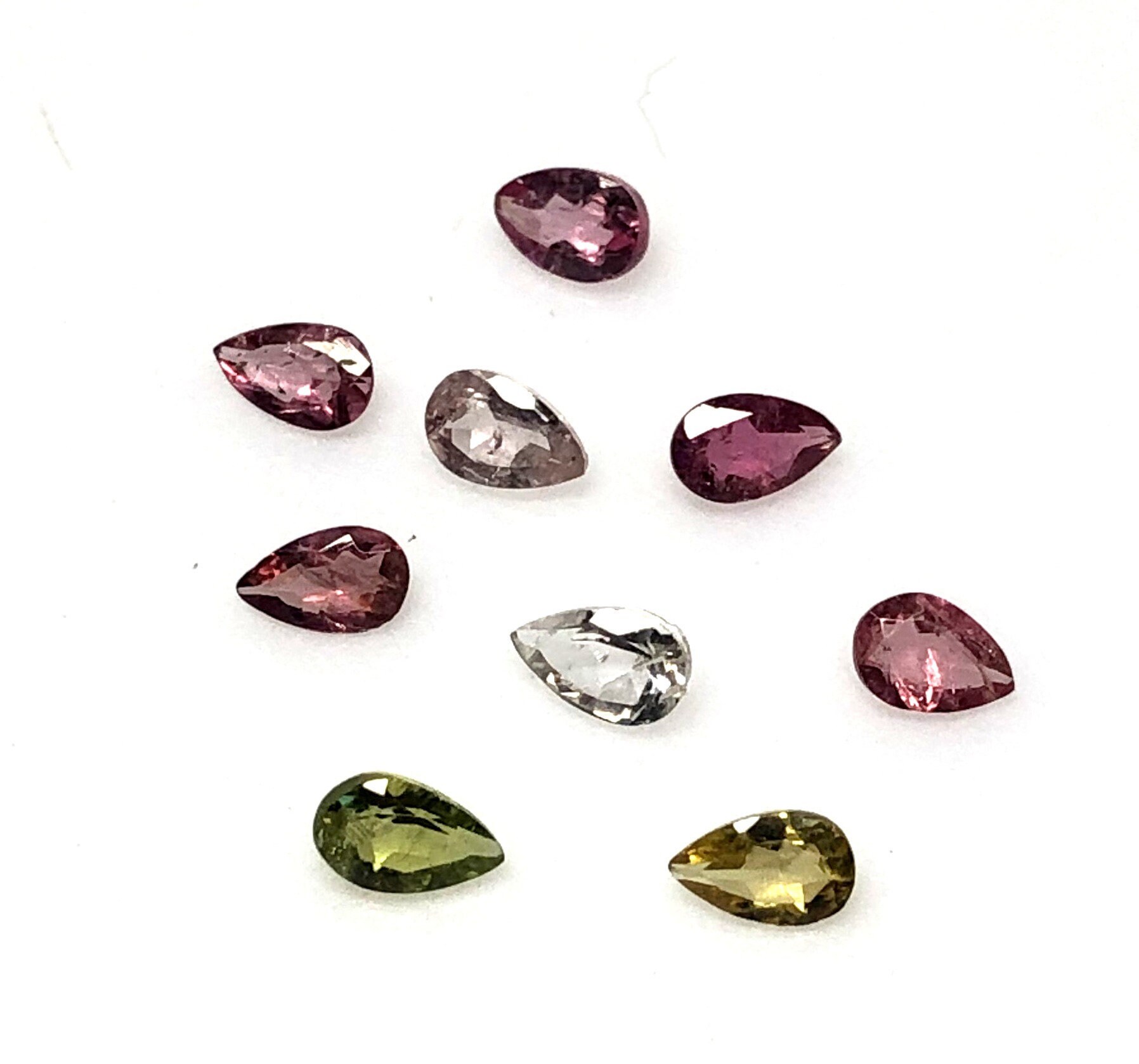 Loose Tourmaline Cut Gemstone Lot Natural Multi Tourmaline Etsy