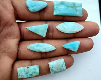 Larimar Cabochon- Larimar Gemstone - Larimar Ring- Mix Shape Larimar-Larimar Ring-Larimar Pendants-Larimar Stone - For Making Jewelry,