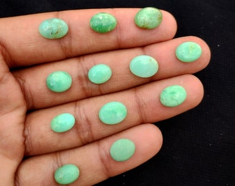 Natural Green Chrysoprase Cabochon Gemstone, Oval Shape Chrysoprase Ring Size Gemstone, Smooth Chrysoprase Loose Gemstone Jewelry, 28.00 CT,