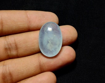 28.50 CRT, Stabilized Aquamarine Cabochon Oval Gemstone, Pendant Size Aquamarine Loose Gemstone, Stabilized Aquamarine For Gift,