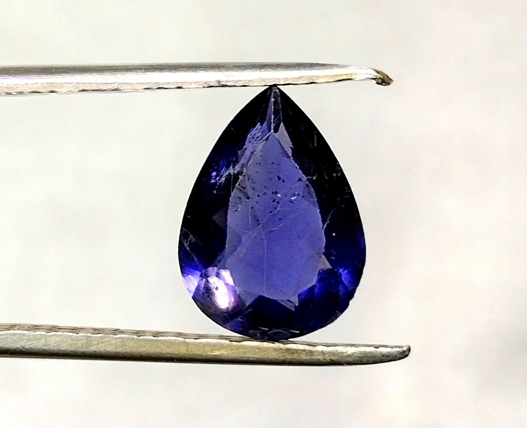 ブルーアイオライト宝石：2.00 CRT ペアシェイプファセットカット（12