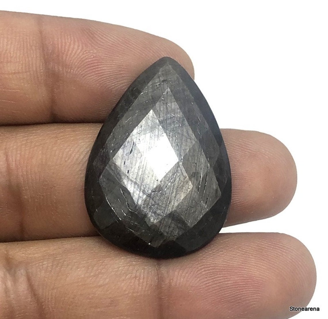 Grey Sapphire Pear Gemstone Sapphire Rose Cut Gemstone Etsy UK