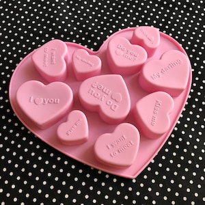 LOVE&quot; Hearts chocolate silicone soap mold soap mold silicone molds heart chocolate mold plaster mold Ice mold silicone mold candle mold