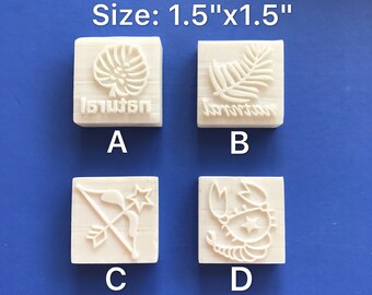 Type A-O Handmade Cookie Stamp Seal Soap Stamp