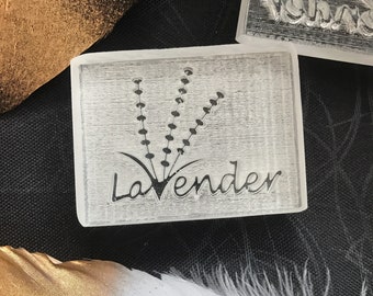 Lavendel Seifenstempel Acryl Seifenstempel - Handgemachter Plätzchenstempel Siegel Seifenstempel -