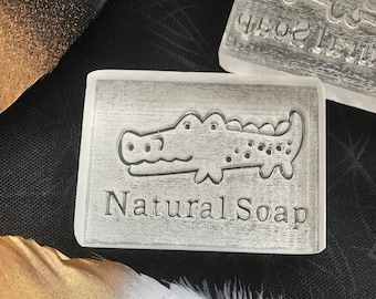 Crocodile soap stamp - Acrylic Soap Stamp - Handmade Cookie Stamp Seal Soap Stamp