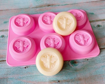 Circle Bee silicone soap mold soap mold silicone molds plaster mold Ice mold silicone mold candle mold Circle soap mold bee silicone mold