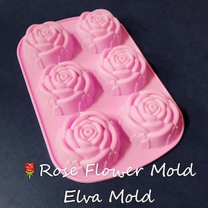 6 Rose Cavity Flower silicone soap mold rose soap mold silicone molds Rose plaster mold Ice mold silicone mold resin mold candle mold