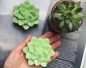 4 Cavities Succulent Plants silicone soap mold flower soap mold silicone molds plaster mold Ice silicone mold candle mold Circle soap mold