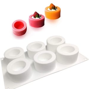 6 cavities Circle Cup silicone soap mold Circle soap mold silicone molds circle Cylinder Round mold silicone mold candle mold