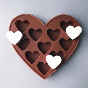 Hearts chocolate silicone soap mold soap mold silicone molds heart chocolate mold plaster mold Ice mold silicone mold resin mold candle mold