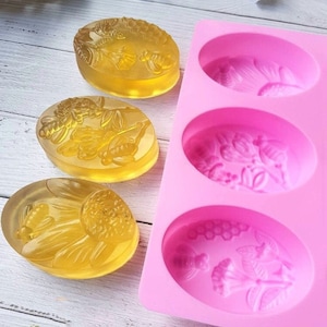 Oval Bee Honeycomb silicone soap mold soap mold silicone molds plaster mold Ice mold silicone mold resin mold candle mold
