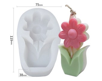 Type C/1 Cavity Flower silicone soap mold flower soap mold flower silicone mold flower candle mold flower mold sunflower mold
