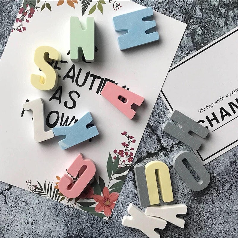 Large Letter Alphabet AZ Silicone Soap Mold Soap Mold Etsy