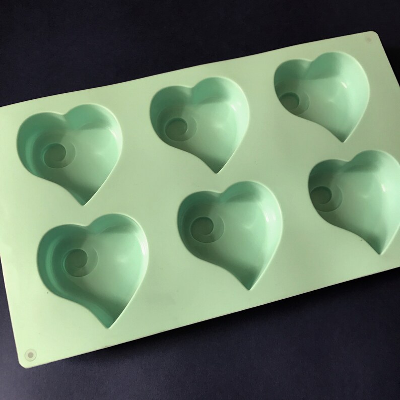 Type 2 6 Cavities Hearts Silicone Soap Mold Heart Soap Mold Etsy