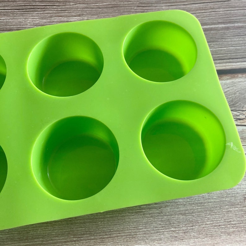 6 Cavities Circle Silicone Soap Mold Circle Soap Mold Silicone Etsy