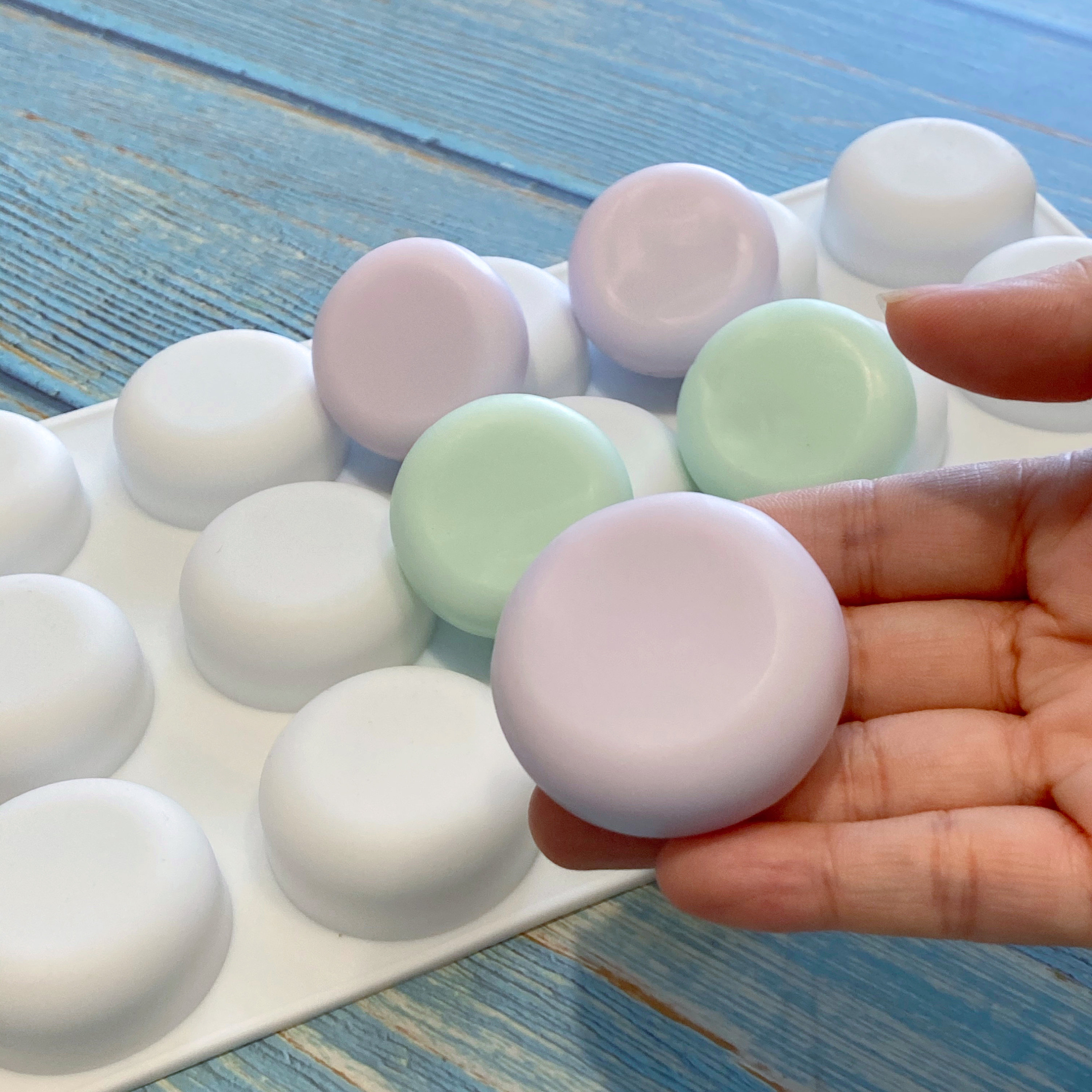 SMALL 15 Cavities Circle Silicone Soap Mold Circle Soap Mold Etsy