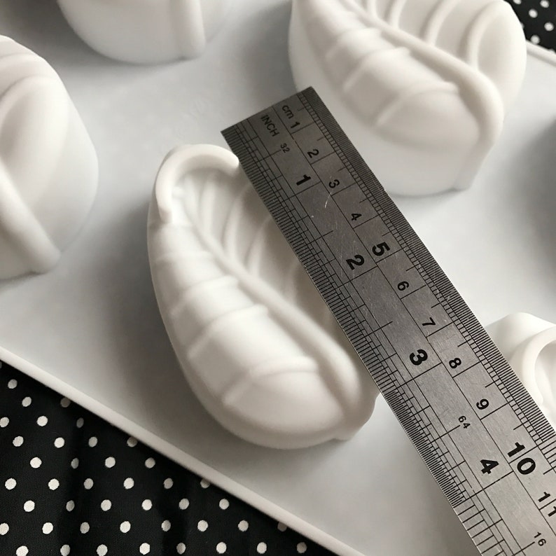 6 Cavities Leaf Silicone Soap Mold Circle Soap Mold Silicone Etsy