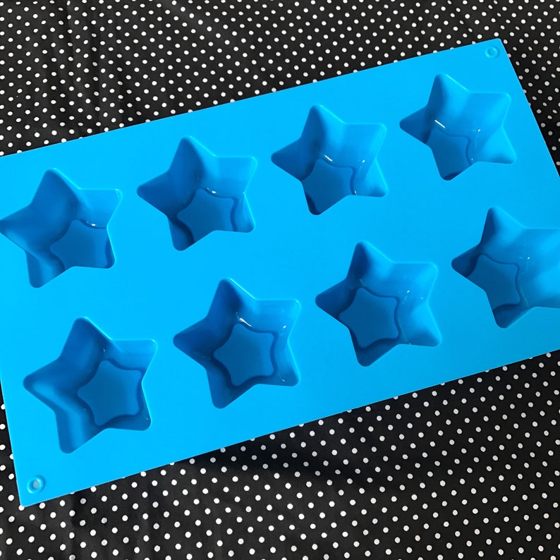 8 Cavities Star Silicone Soap Mold Star Soap Mold Silicone Etsy