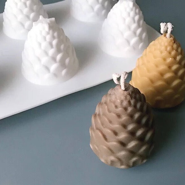 8 Cavities Pine cones silicone soap mold  pine cone candle mold silicone molds mold for soap mold cake mold silicone mold resin mold