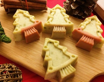 8 cavities Christmas tree silicone soap mold soap mold silicone molds Christmas tree plaster mold Ice mold tree mold resin mold candle mold