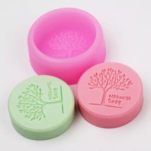 Naturseife mit Baum Kreis Silikonseifenform Seifenform Silikonformen Gipsform Eisform runde Silikonform Resinform Kerzenform