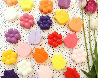 6 cavities Daisy Tulip Flower silicone soap mold soap mold silicone molds flower plaster mold Ice mold silicone mold resin mold candle mold