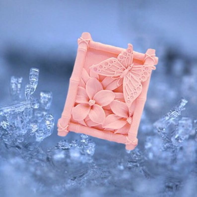 Butterfly flower silicone soap mold flower soap mold silicone molds Rose plaster mold Ice mold silicone mold resin mold candle mold
