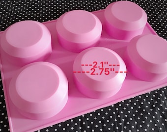 6 cavities Circle silicone soap mold Circle soap mold silicone molds Circle Cylinder Round mold silicone mold resin mold candle mold