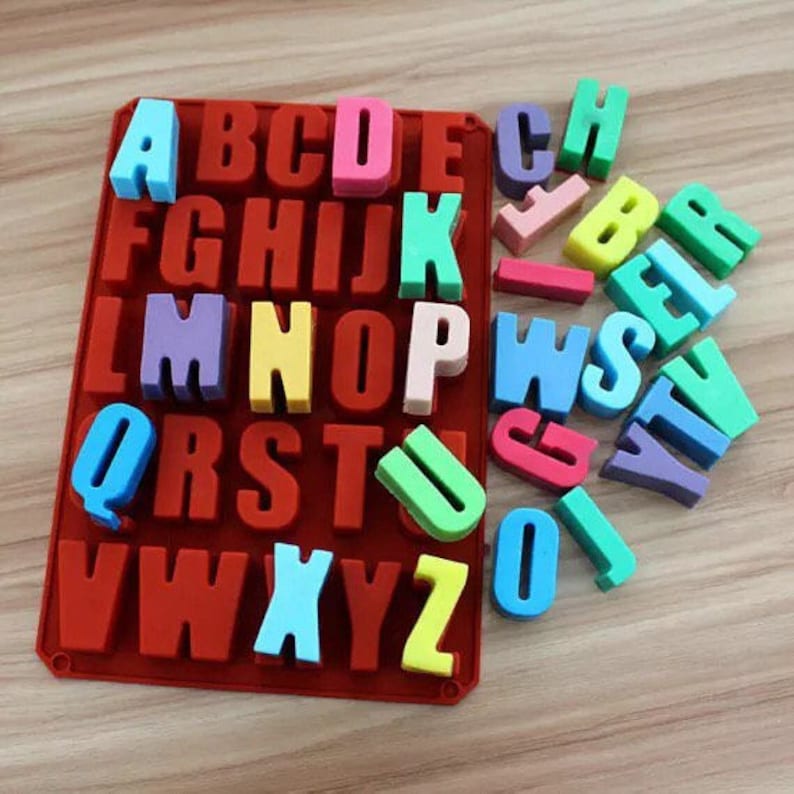 Large Letter Alphabet AZ silicone soap mold soap mold Etsy