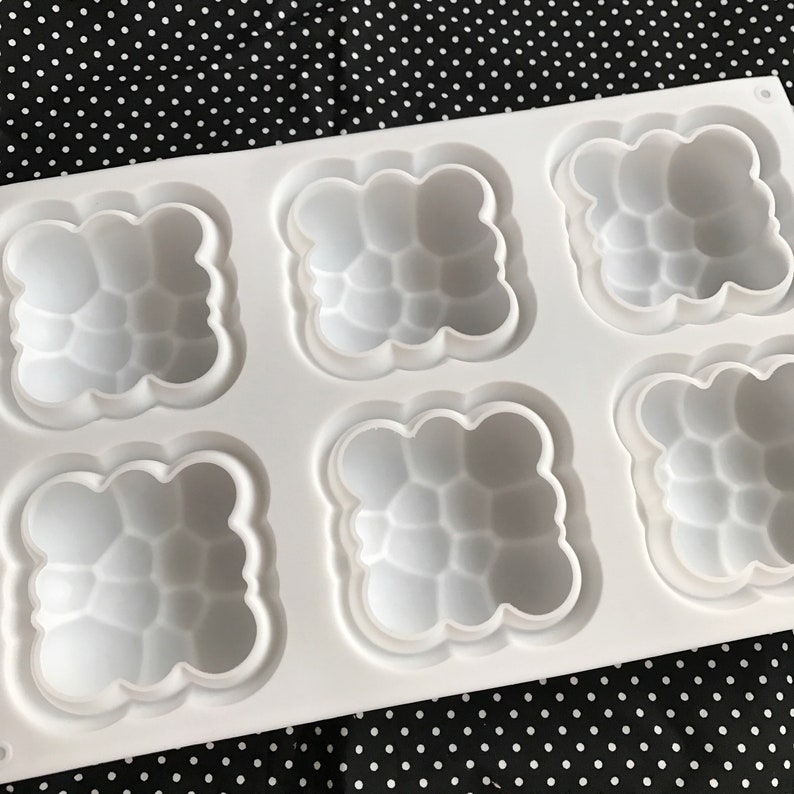 6 cavities Cloud silicone soap mold square soap mold silicone Etsy