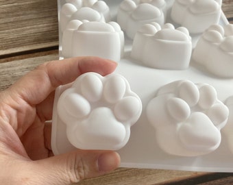 12 cavities cat paw silicone soap mold paw soap mold silicone molds paw chocolate mold paw candle mold silicone paw mold cat mold