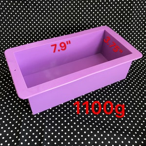 1100g Rechteck Cuboid Bar Silikon Seifenform Rechteck Seifenform Silikonformen Gipsform Eisform Silikonform Schokoladenform