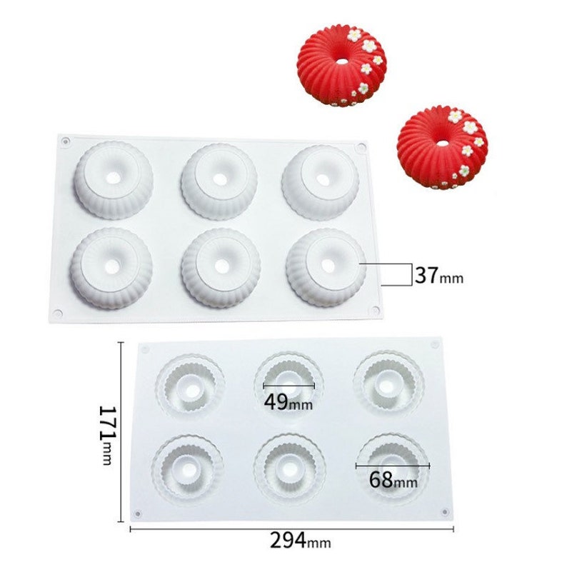 6 Cavities Strip Circle Silicone Soap Mold Circle Soap Mold Etsy