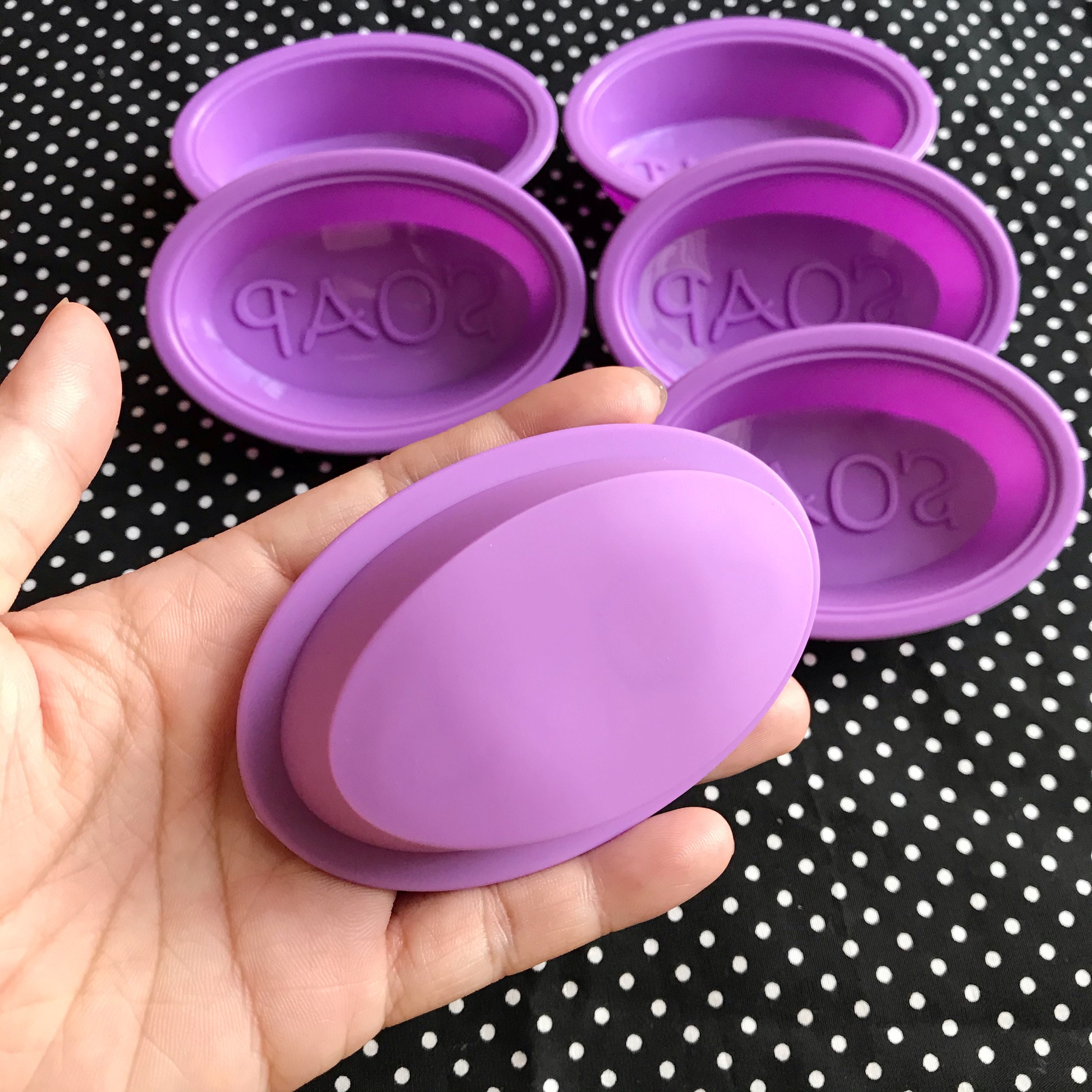 Oval With soap Silicone Soap Mold Oval Soap Mold Etsy