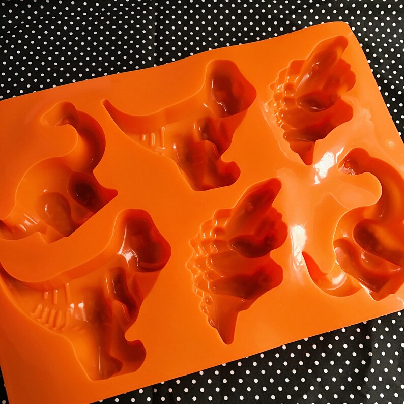 6 Cavities Large Dinosaurs Silicone Soap Mold Insects Silicone Etsy