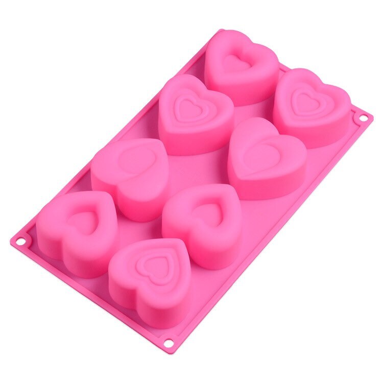 ESHOO Silicone Mini Heart 150-Cavity Molds for Baking, Heart Shape Ice Cube Candy Chocolate Mold, Valentine Candy Molds, Red