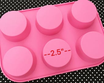 6 cavities Circle silicone soap mold Circle soap mold silicone molds Circle Cylinder Round mold silicone mold resin mold candle mold