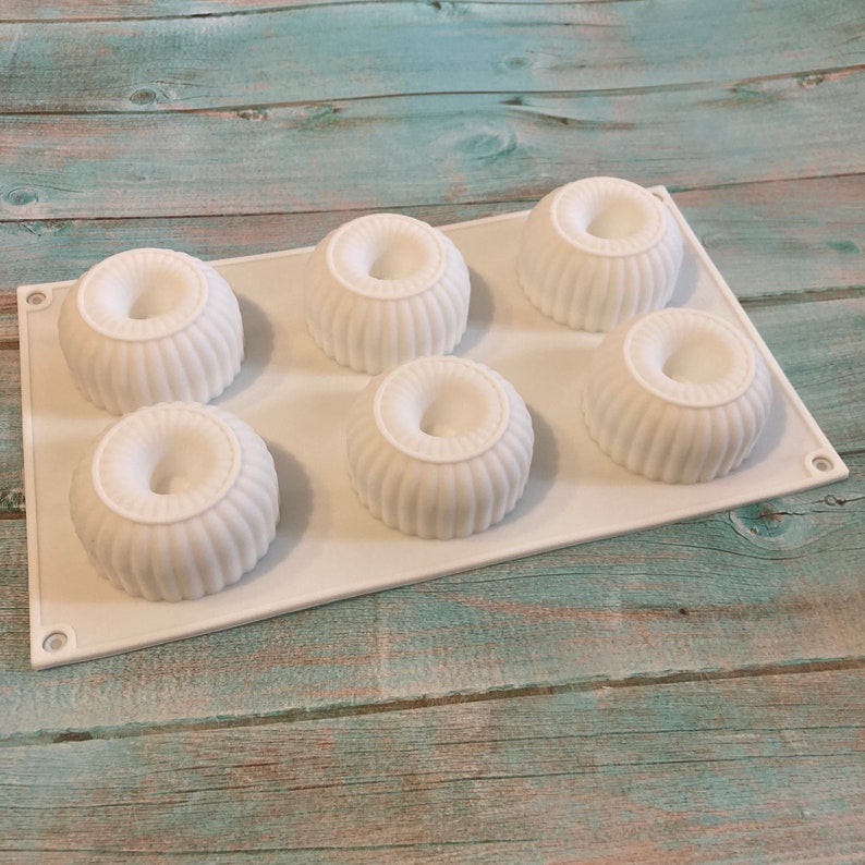 6 Cavities Strip Circle Silicone Soap Mold Circle Soap Mold Etsy