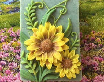 Sun flower silicone soap mold flower soap mold silicone molds Rose plaster mold Ice mold silicone mold resin mold candle mold