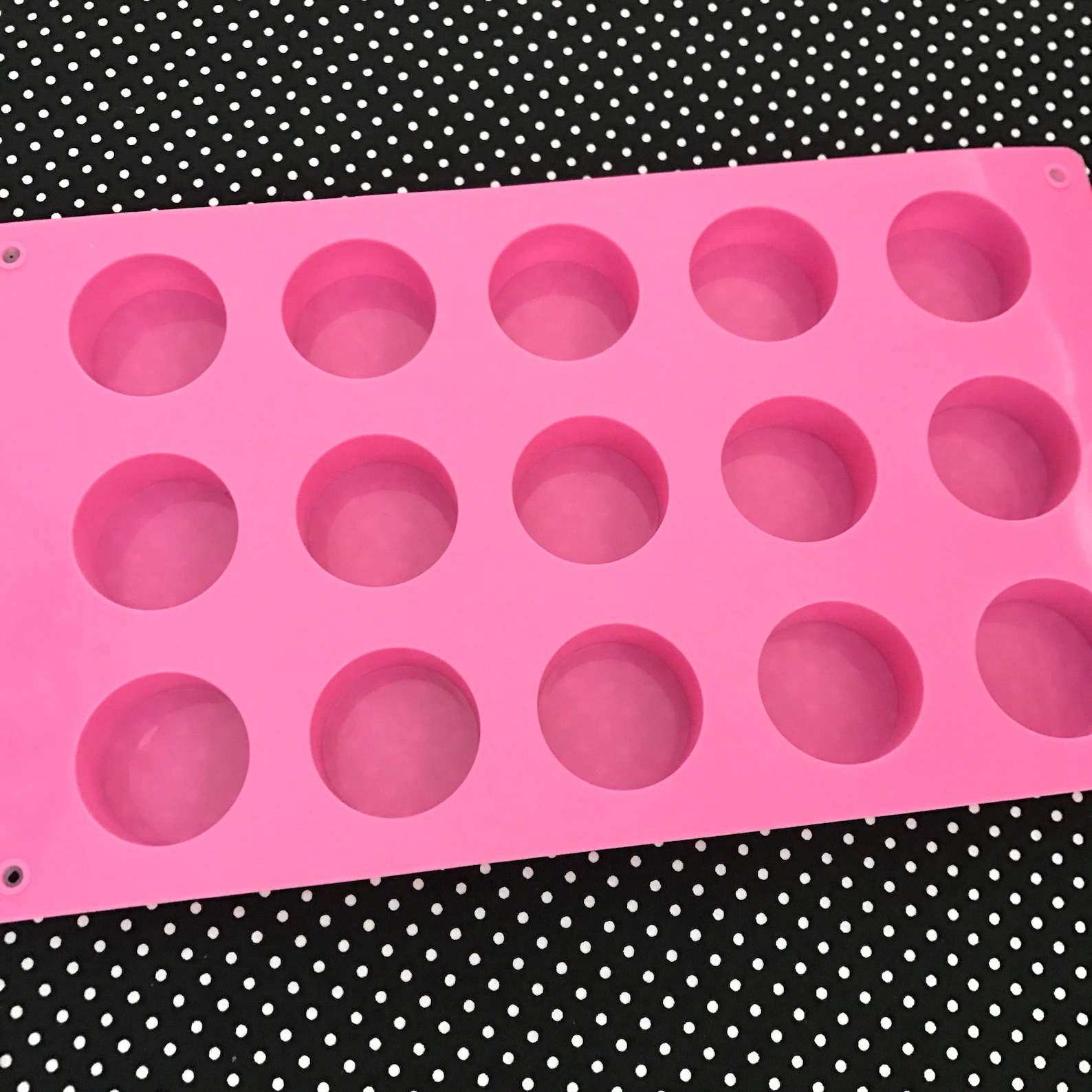 15 cavities Small Circle silicone soap mold Circle soap mold Etsy