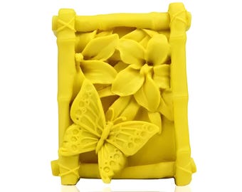 Butterfly flower silicone soap mold flower soap mold silicone molds Rose plaster mold Ice mold silicone mold resin mold candle mold