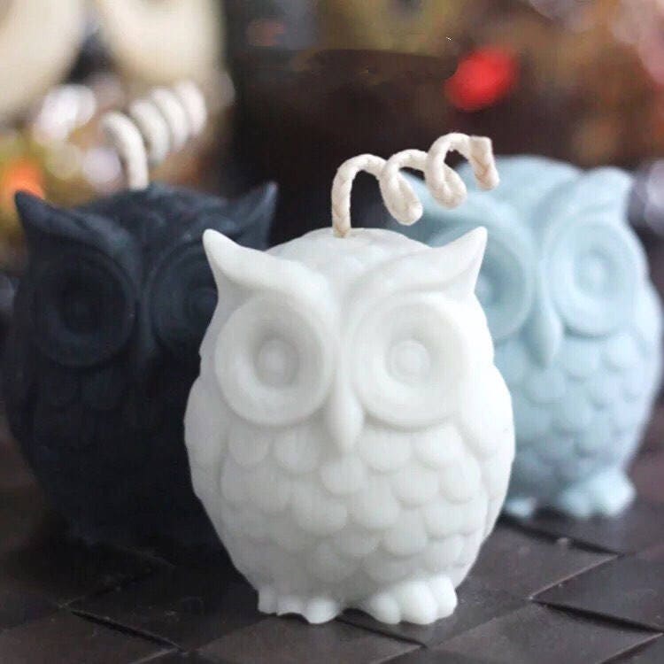 Type 2 - 3D Owl silicone soap mold soap mold silicone molds owl candle mold owl plaster mold silicone mold animals mold resin mold ice mold