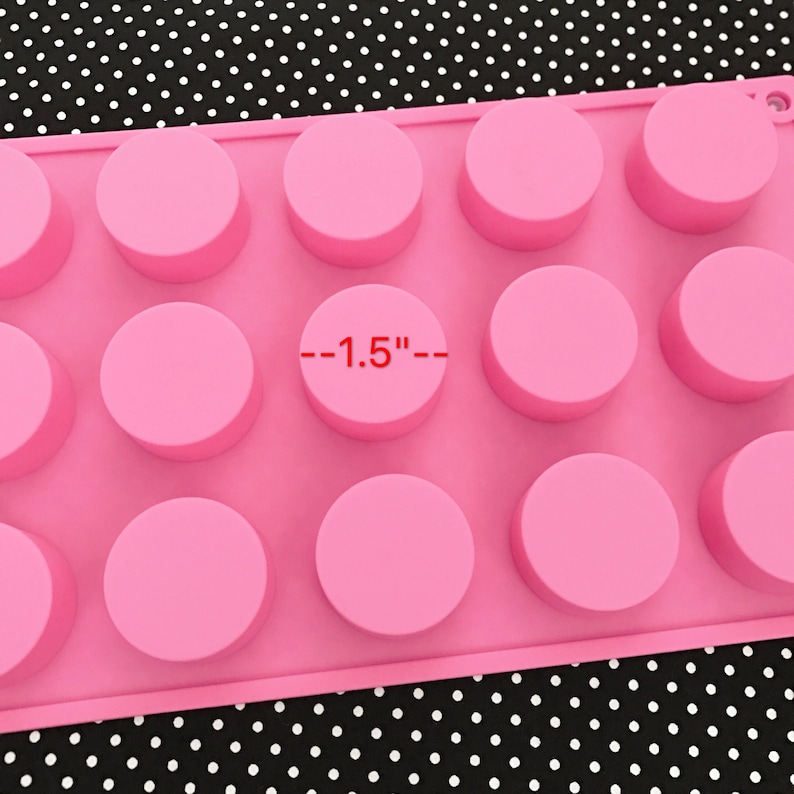 15 Cavities Small Circle Silicone Soap Mold Circle Soap Mold Etsy