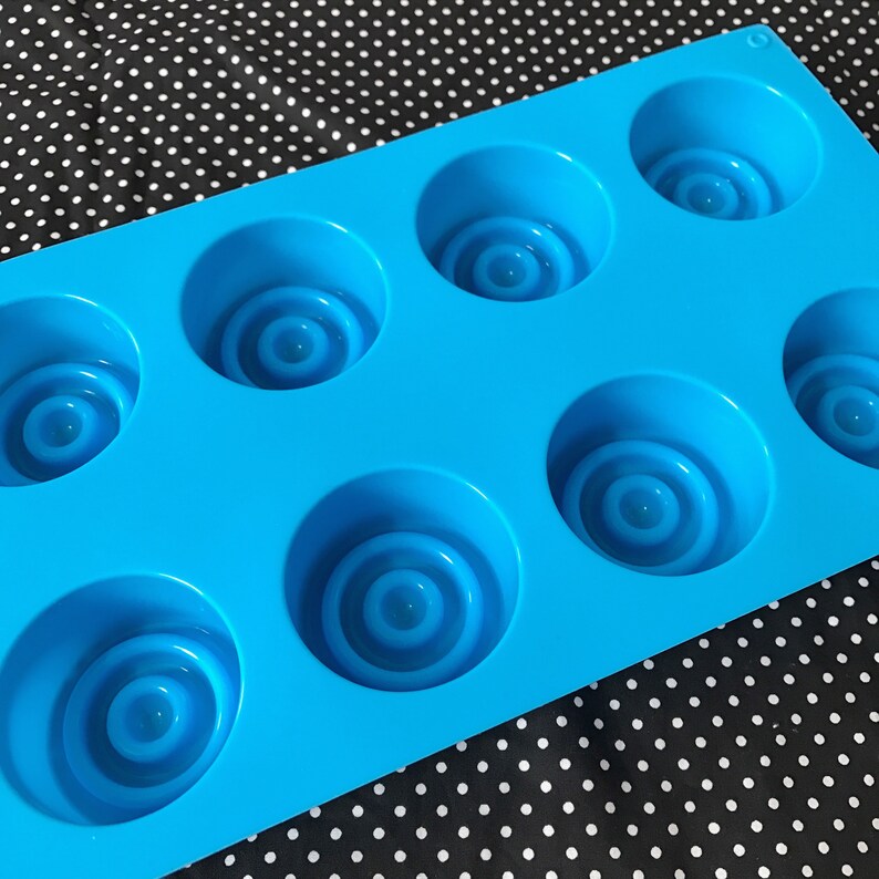 8 Cavities Sprial Circle Silicone Soap Mold Circle Soap Mold Etsy