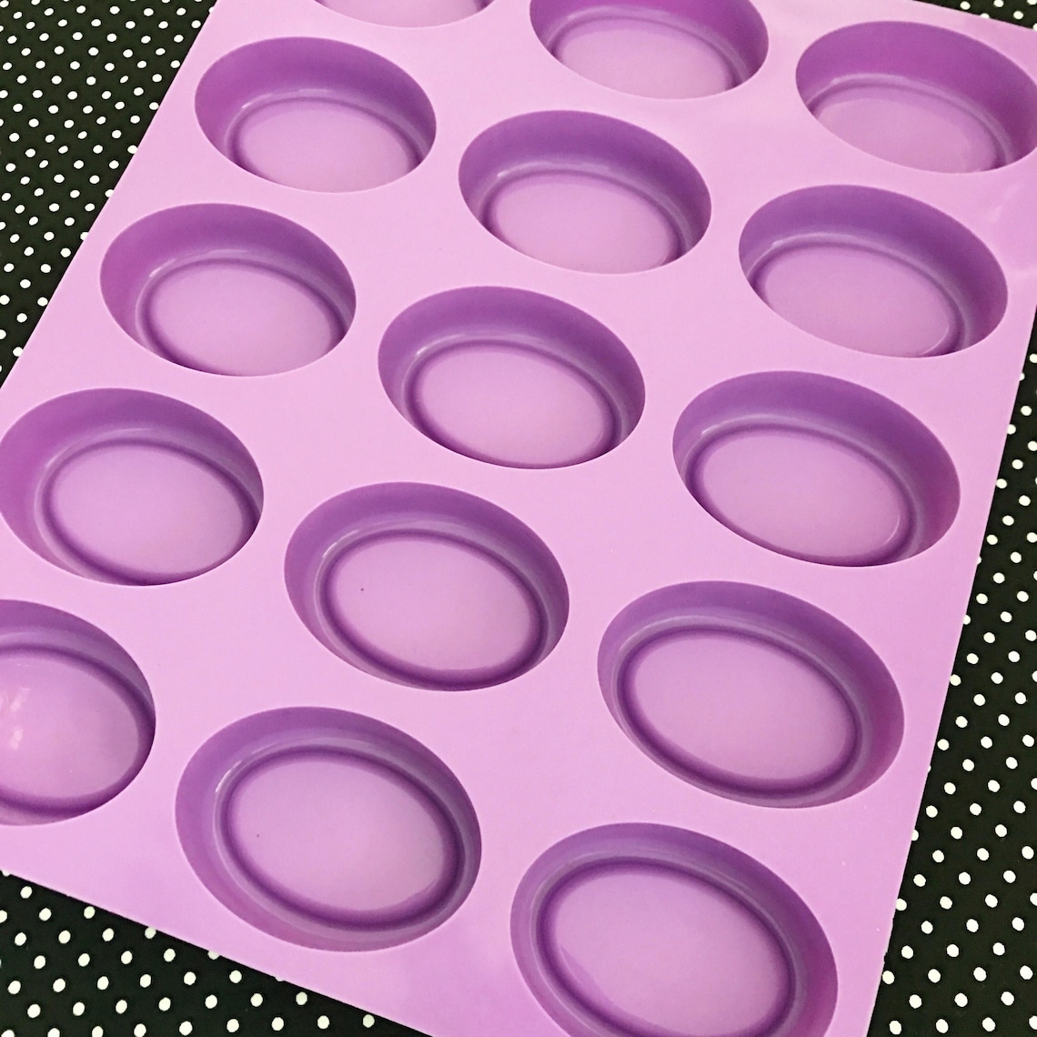 15 Cavities Oval Silicone Soap Mold Oval Soap Mold Silicone Etsy