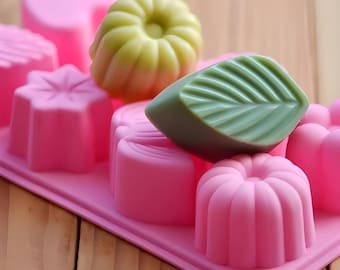 8 cavities Flower silicone soap mold flower soap mold silicone molds Rose plaster mold Ice mold silicone mold resin mold candle mold