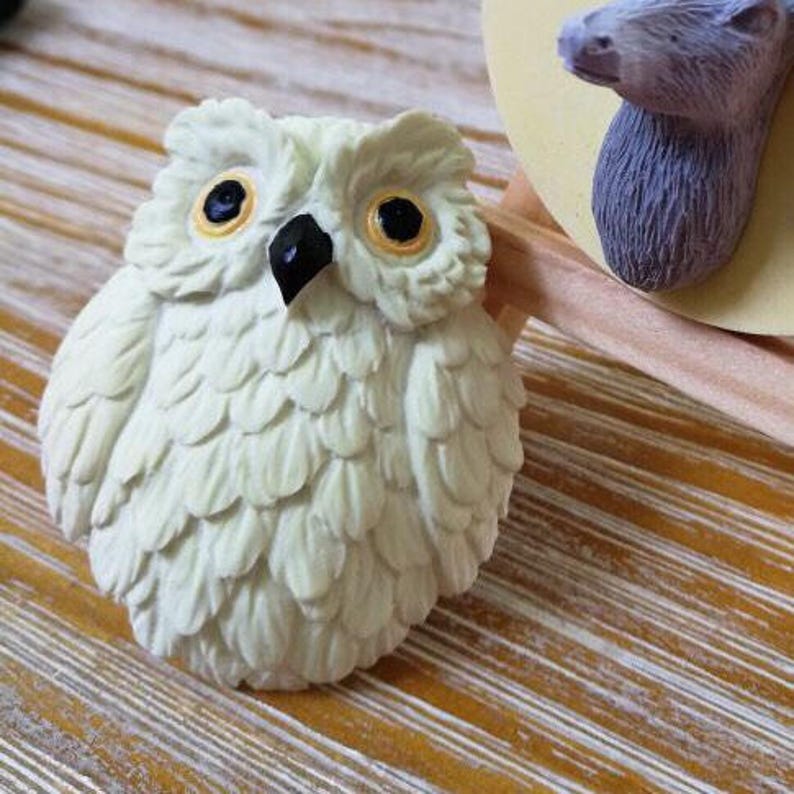 Type 3 3D Owl Silicone Soap Mold Soap Mold Silicone Molds Etsy