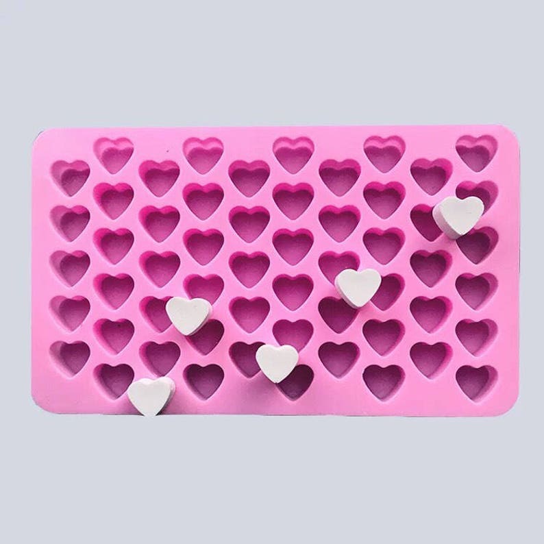 Mini Hearts Silicone Soap Mold Soap Mold Silicone Molds Heart Etsy